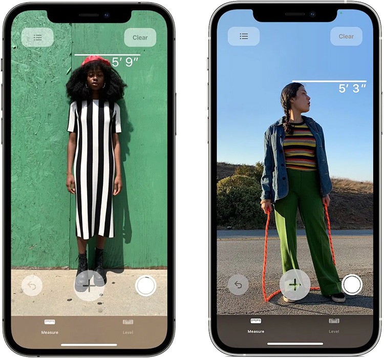 Лидар на iPhone 12 Pro может измерить рост человека