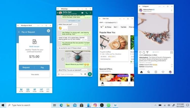 Приложение «Ваш телефон» в Windows 10 теперь позволяет открывать одновременно несколько Android-приложений