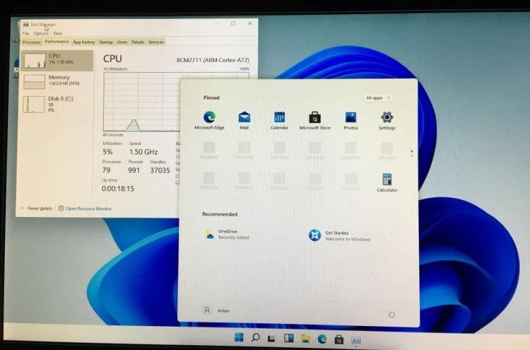 Энтузиаст запустил Windows 11 на одноплатном компьютере Raspberry Pi 4