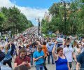 В Хабаровске прошли многотысячные протесты против ареста губернатора Фургала