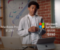 Microsoft высмеяла сенсорную панель MacBook Pro в новой рекламе Surface